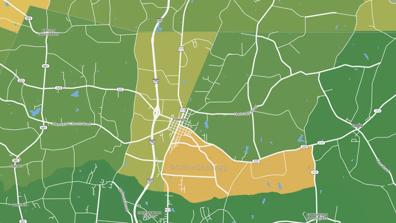 27830, NC Map of Drug-Related Crime Rates