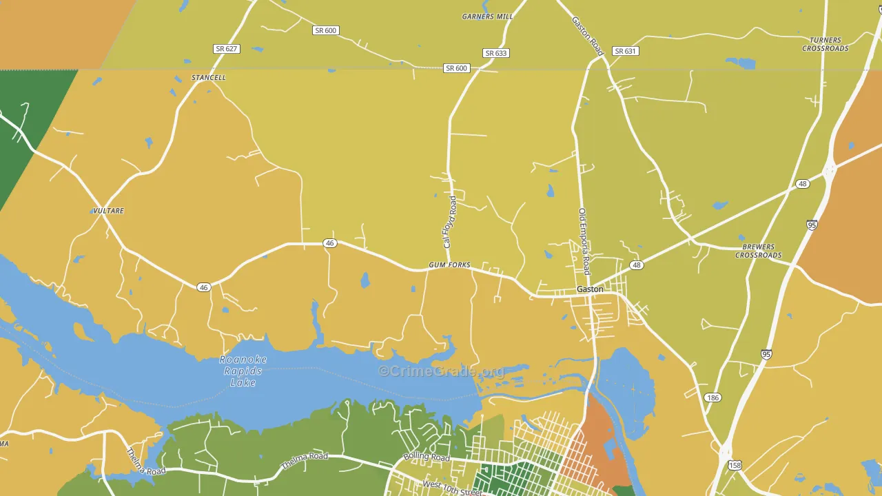 27832, NC Map of Drug-Related Crime Rates