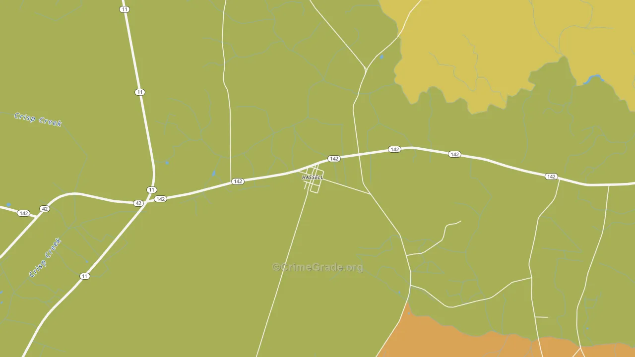 27841, NC Map of Drug-Related Crime Rates