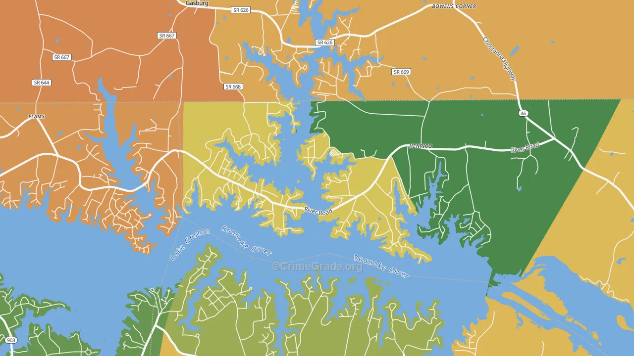 27842, NC Map of Drug-Related Crime Rates