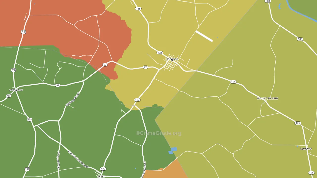 27843, NC Map of Drug-Related Crime Rates