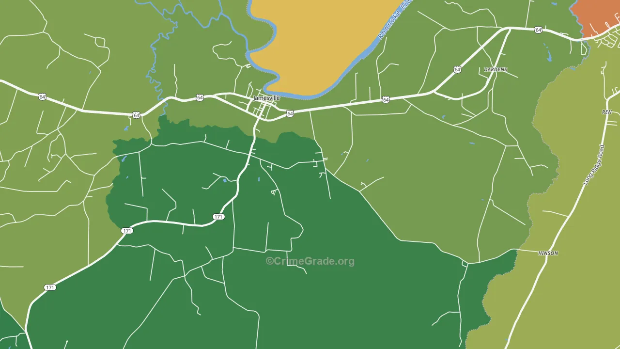 27846, NC Map of Drug-Related Crime Rates