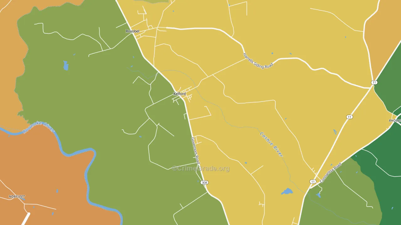 27847, NC Map of Drug-Related Crime Rates