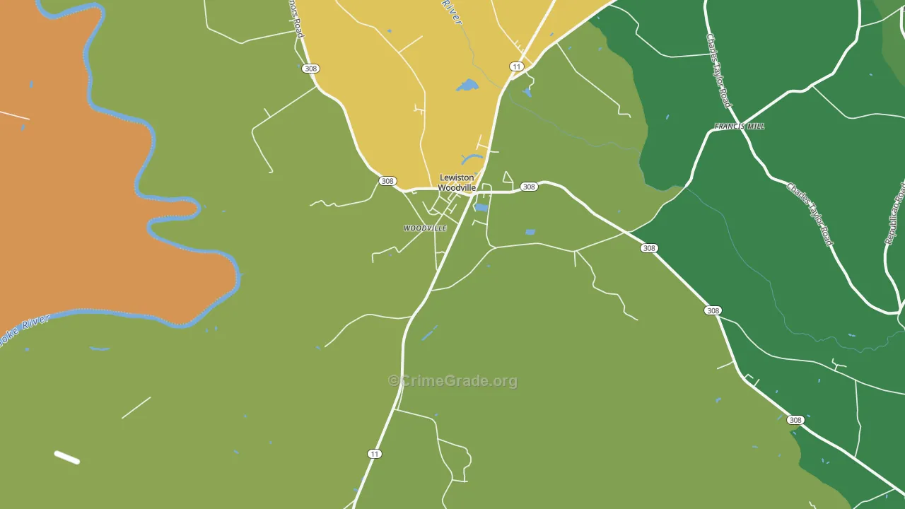 27849, NC Map of Drug-Related Crime Rates