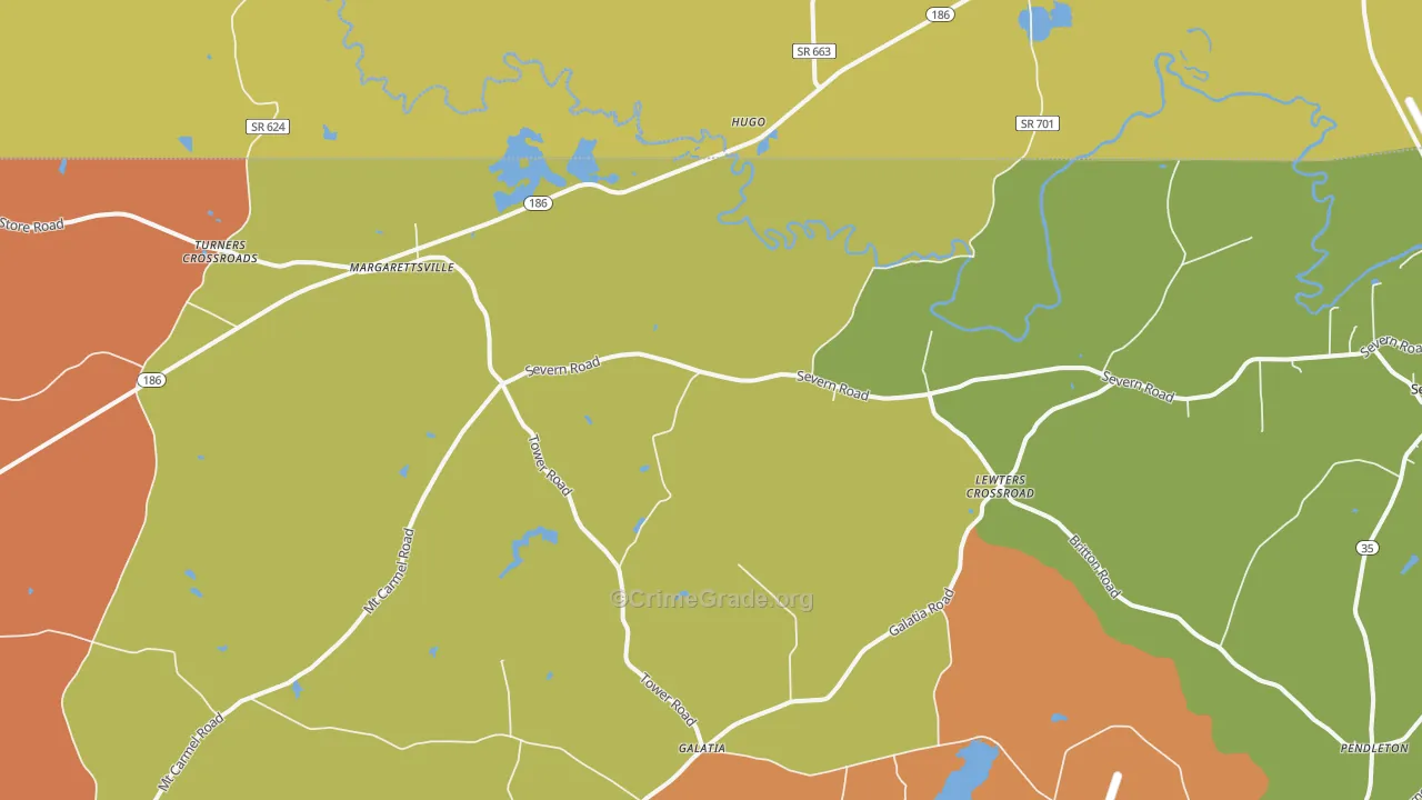 27853, NC Map of Drug-Related Crime Rates