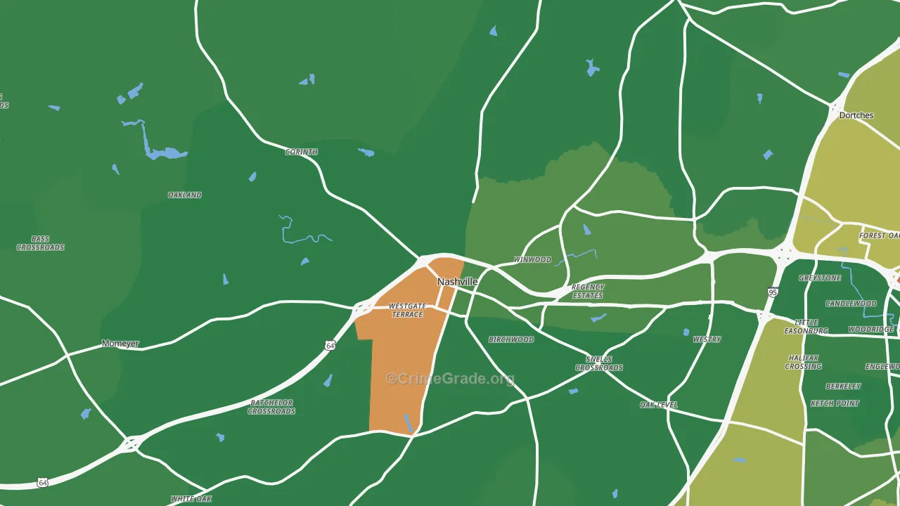 27856, NC Map of Drug-Related Crime Rates