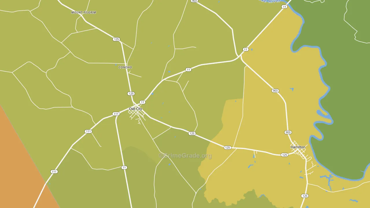 27857, NC Map of Drug-Related Crime Rates