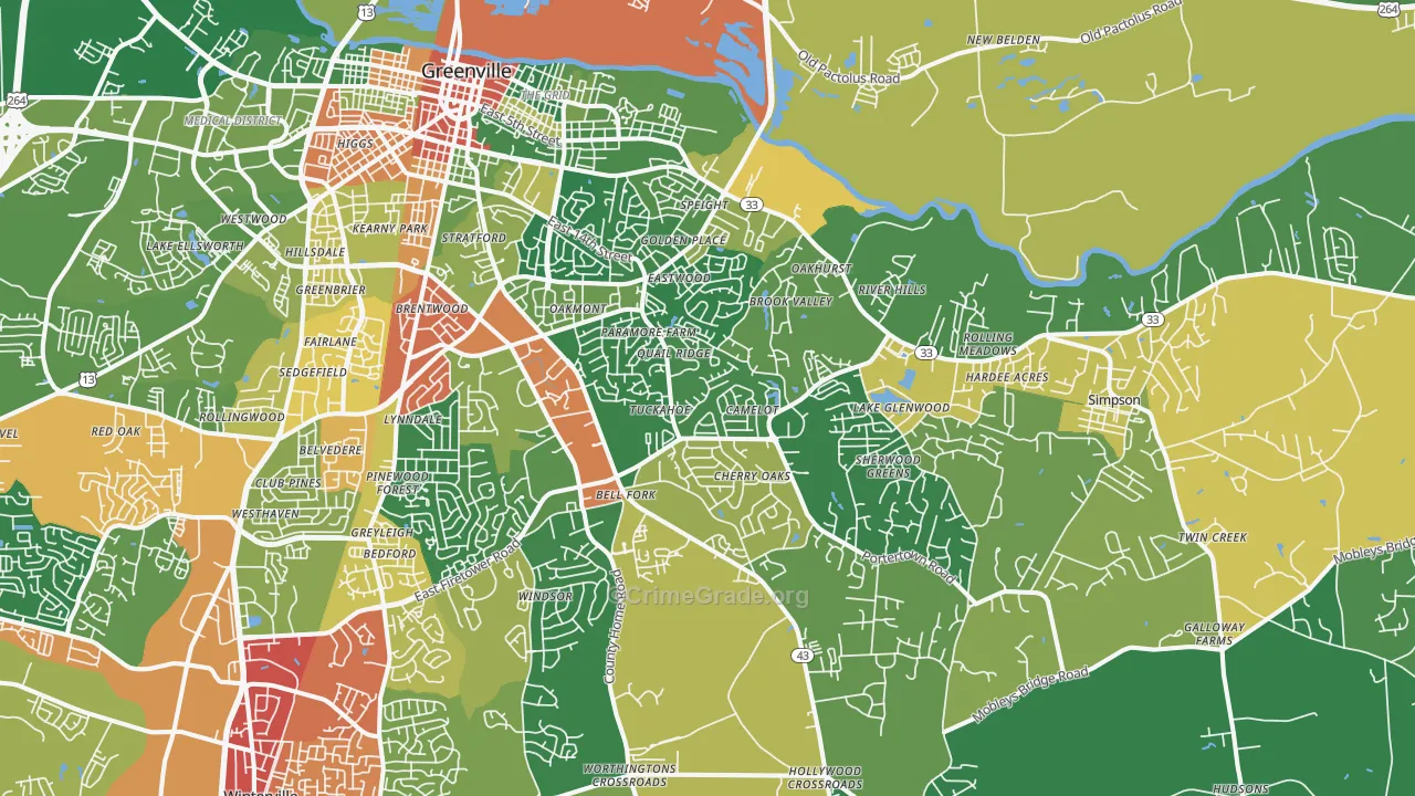 27858, NC Map of Drug-Related Crime Rates