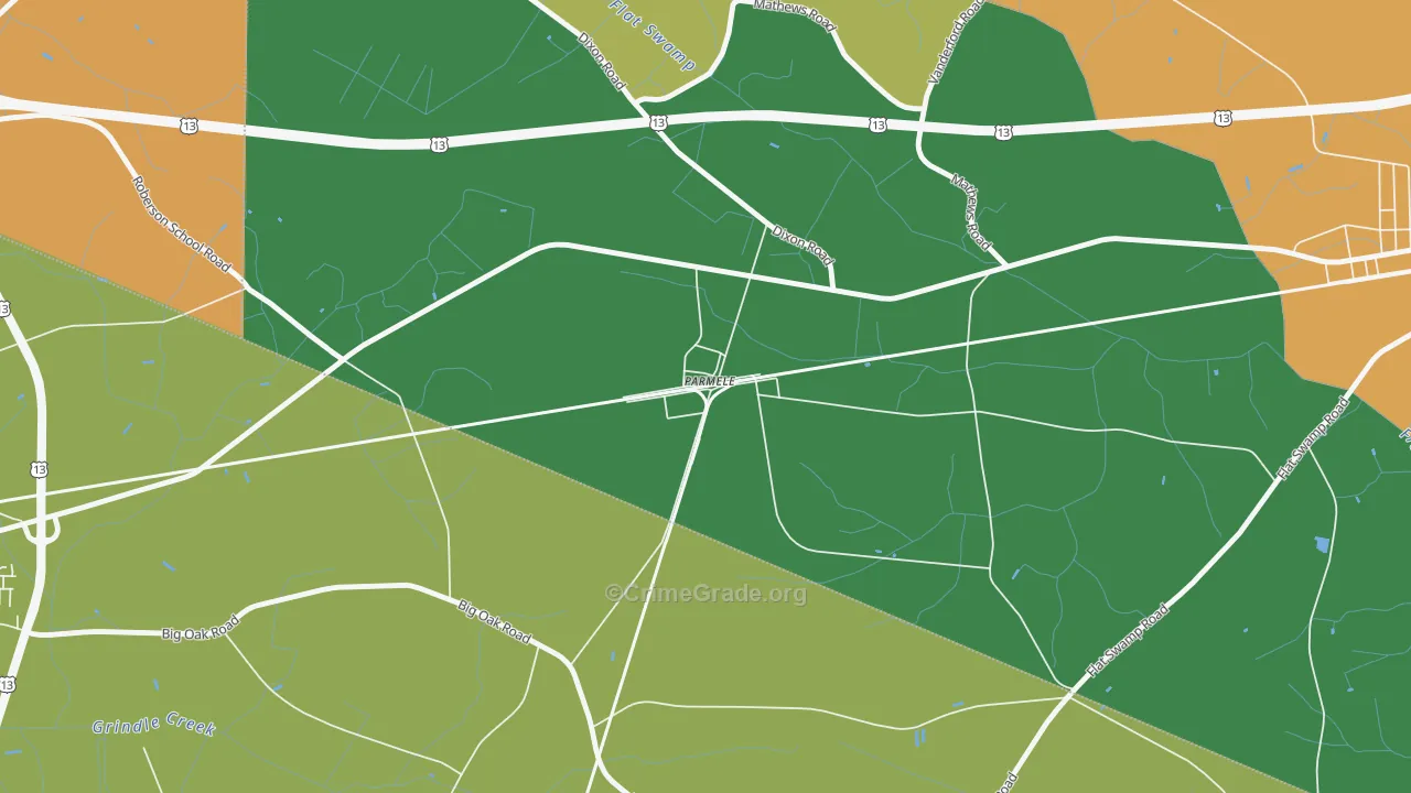 27861, NC Map of Drug-Related Crime Rates