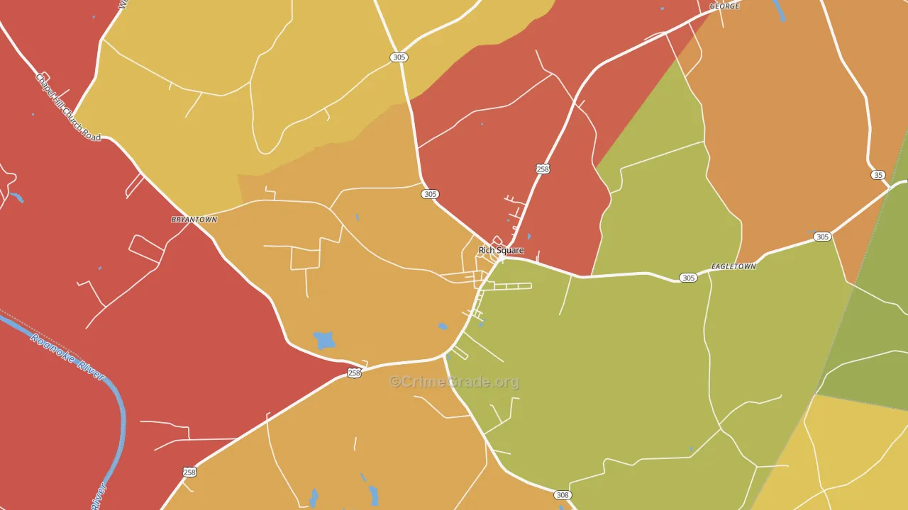 27869, NC Map of Drug-Related Crime Rates