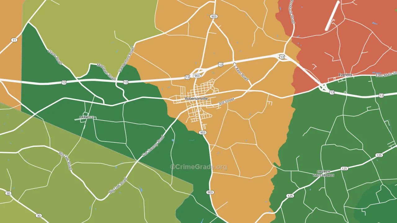 27871, NC Map of Drug-Related Crime Rates