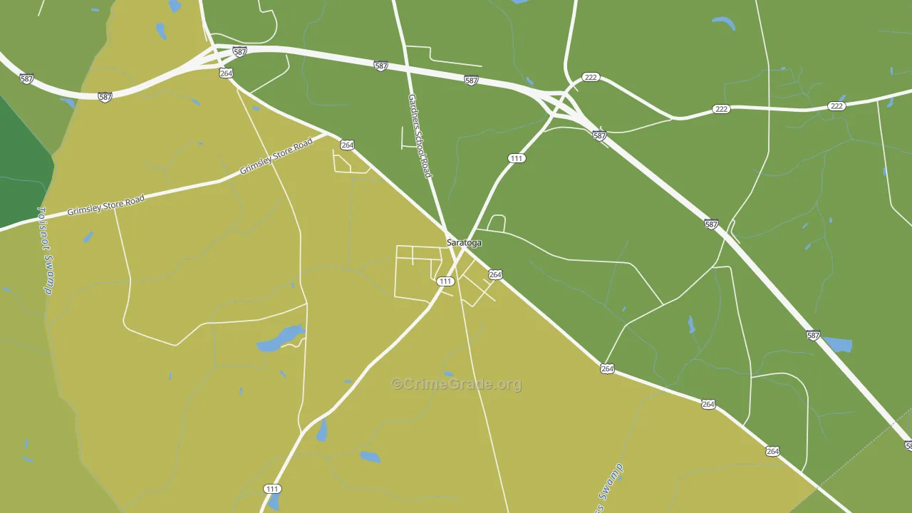 27873, NC Map of Drug-Related Crime Rates