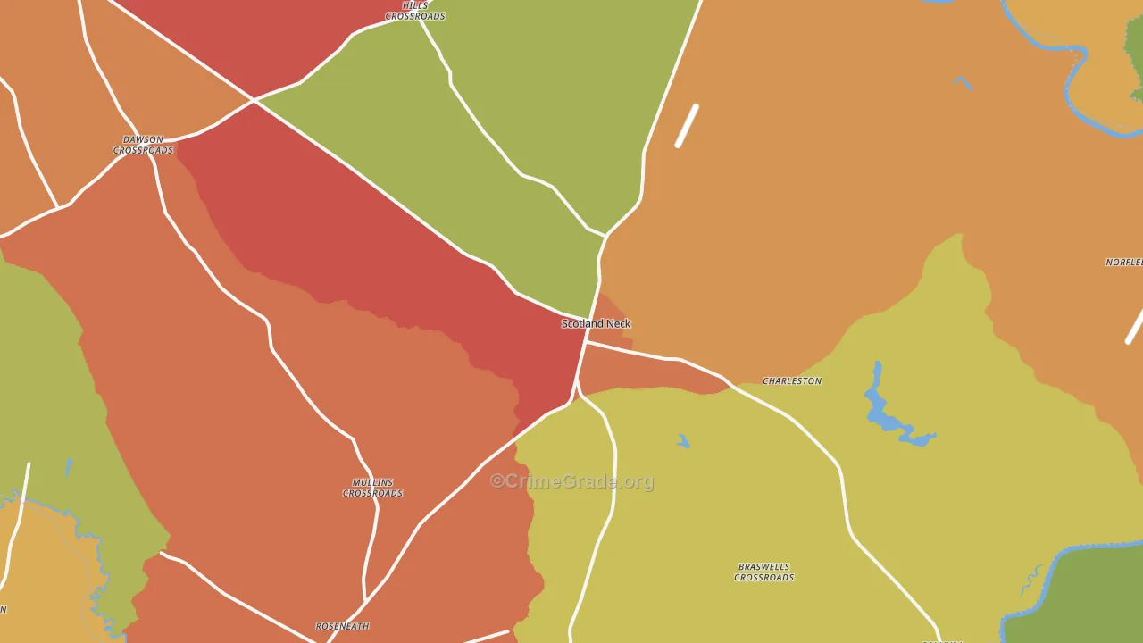 27874, NC Map of Drug-Related Crime Rates