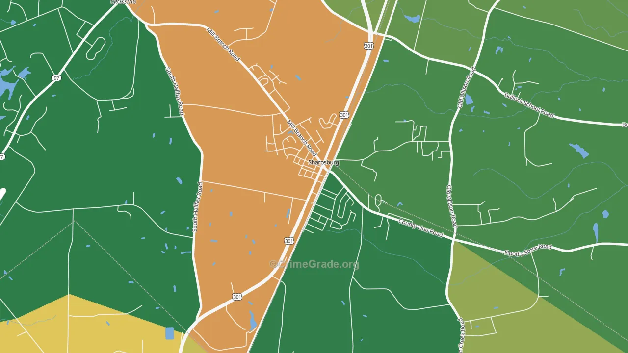 27878, NC Map of Drug-Related Crime Rates