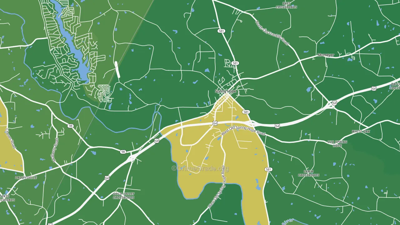 27882, NC Map of Drug-Related Crime Rates