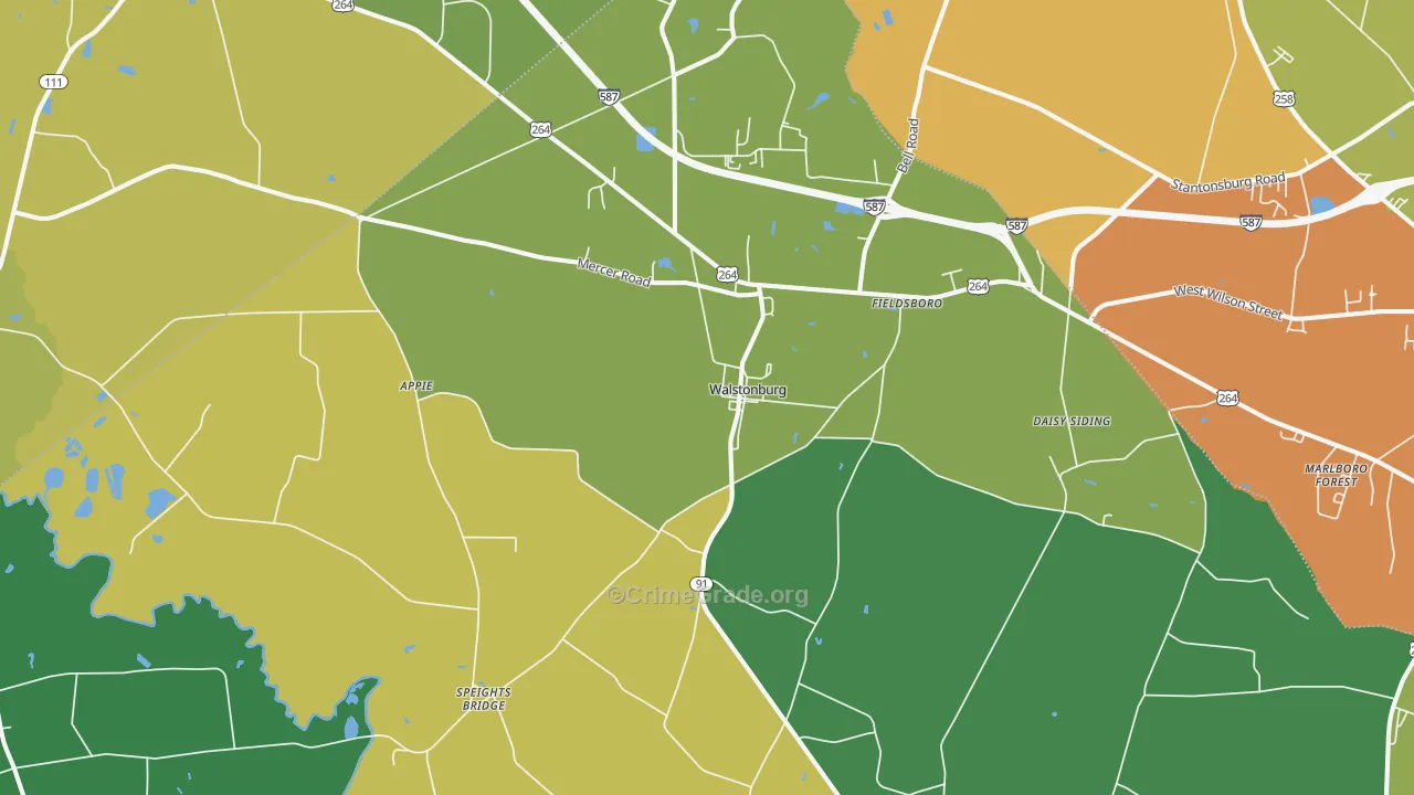 27888, NC Map of Drug-Related Crime Rates