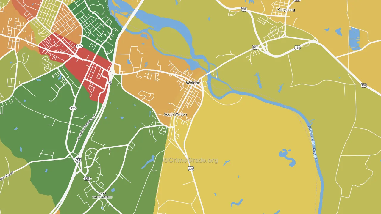 27890, NC Map of Drug-Related Crime Rates