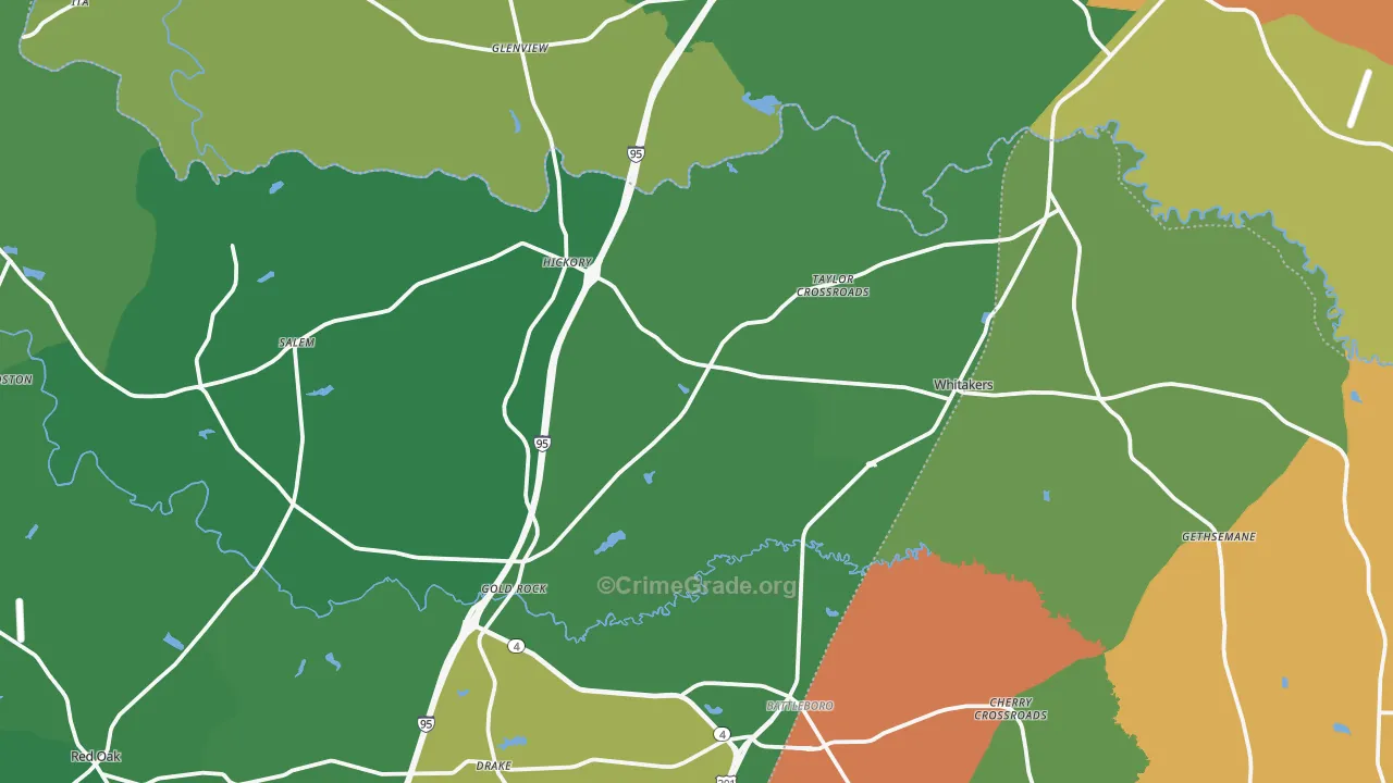 27891, NC Map of Drug-Related Crime Rates