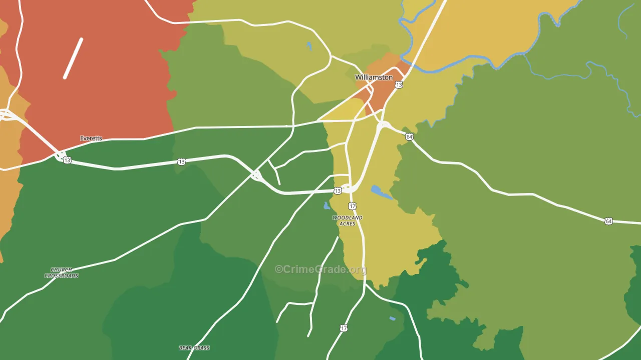 27892, NC Map of Drug-Related Crime Rates