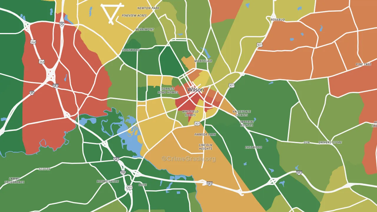 27893, NC Map of Drug-Related Crime Rates