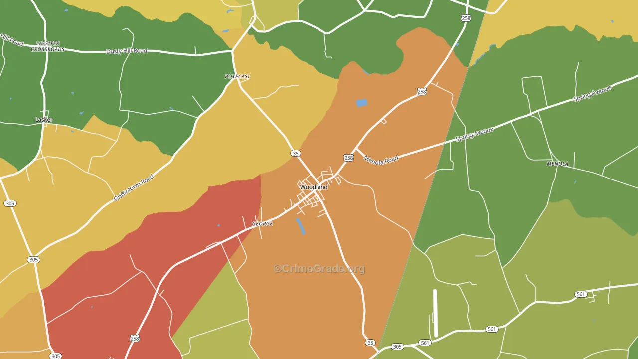 27897, NC Map of Drug-Related Crime Rates