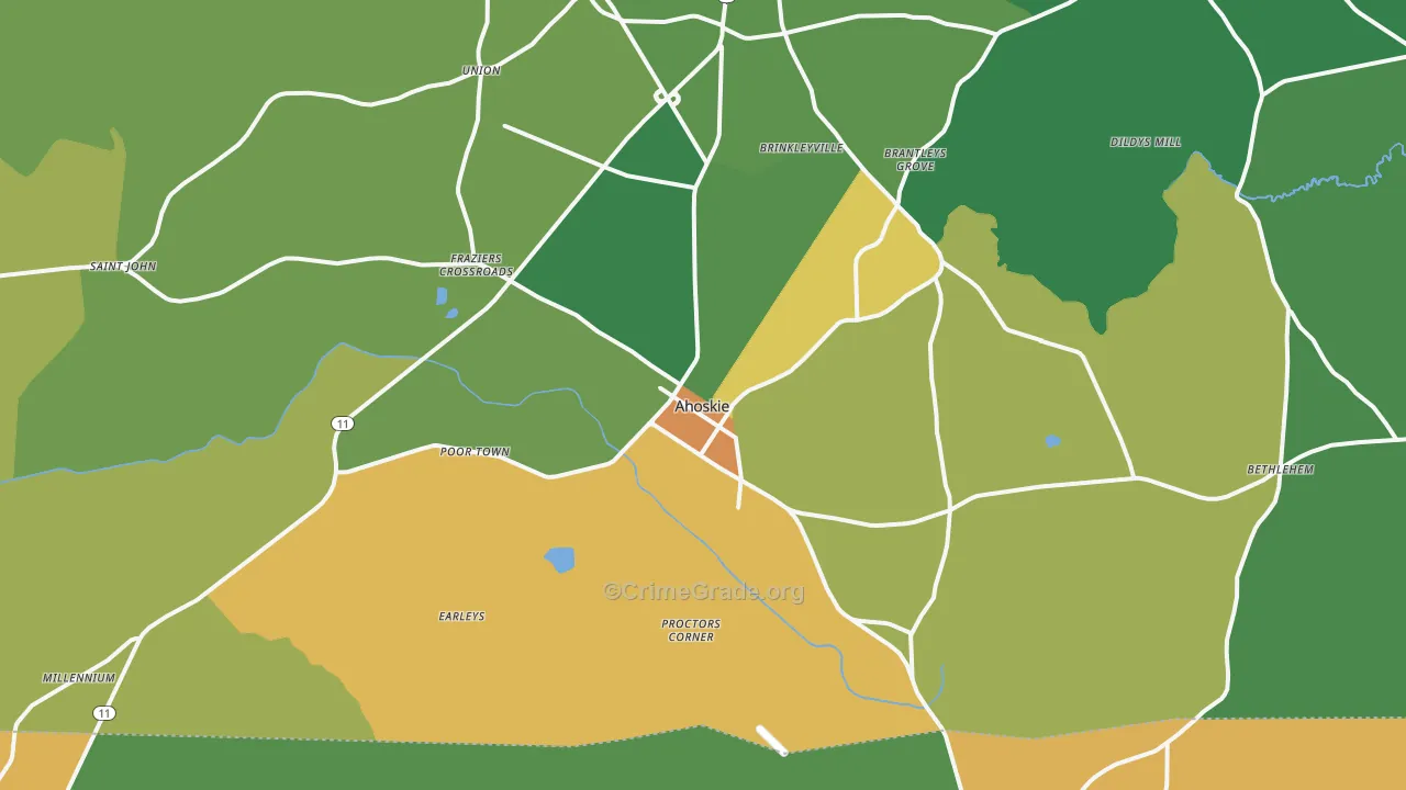 27910, NC Map of Drug-Related Crime Rates