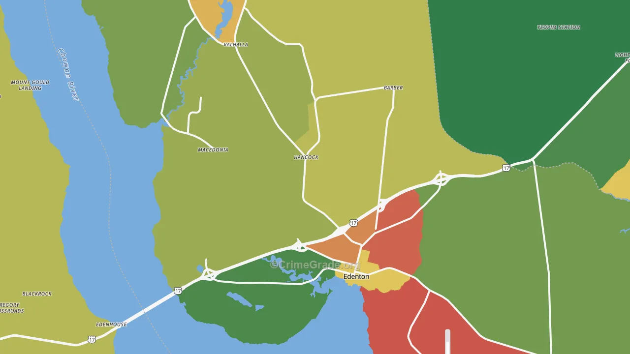 27932, NC Map of Drug-Related Crime Rates