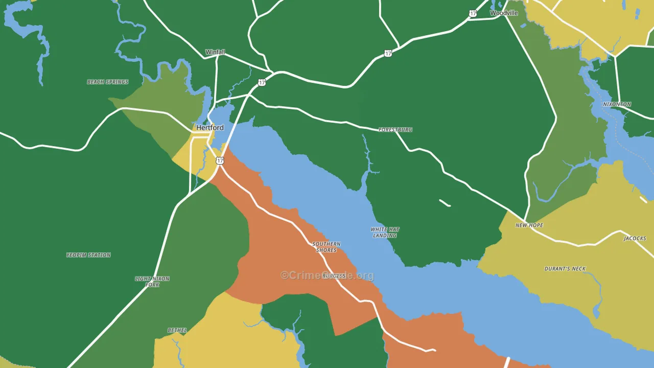 27944, NC Map of Drug-Related Crime Rates