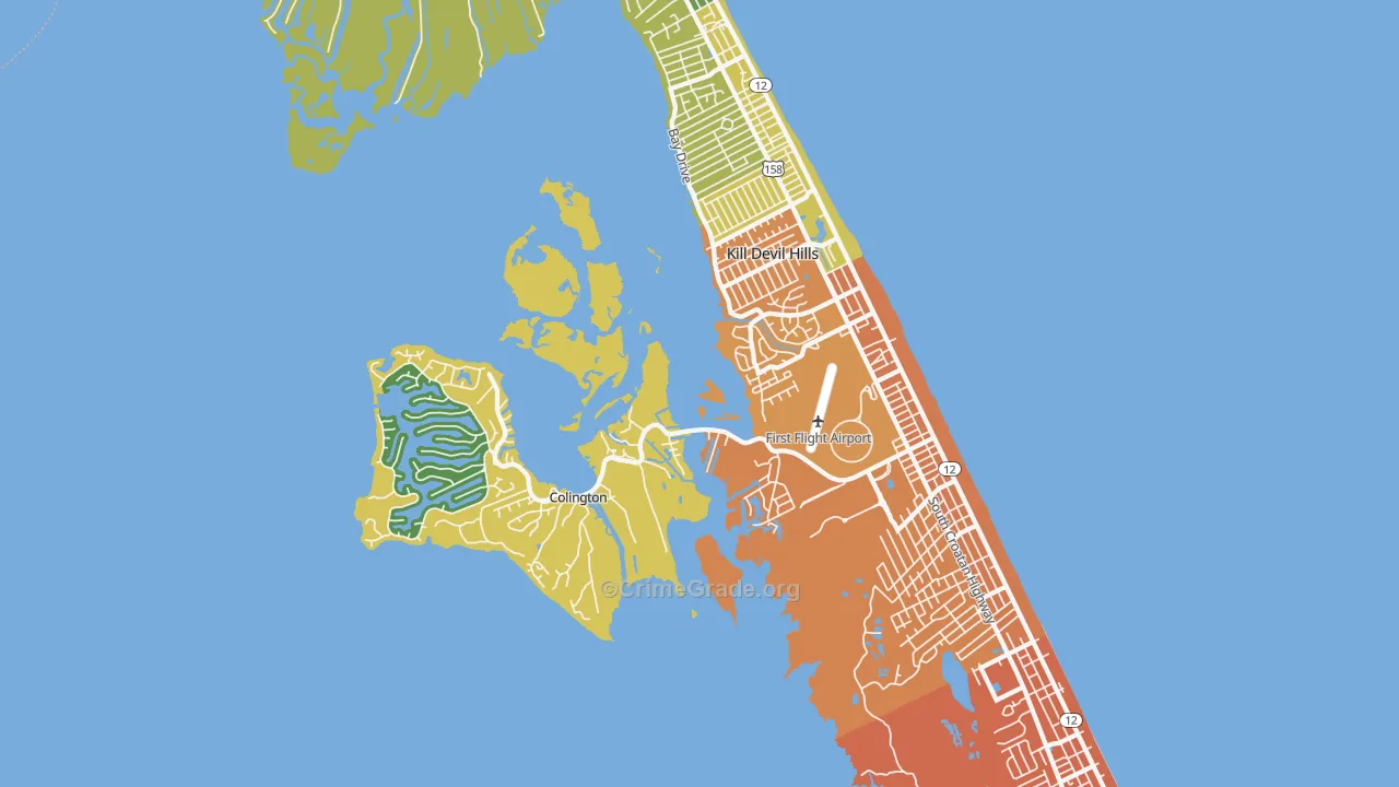 27948, NC Map of Drug-Related Crime Rates