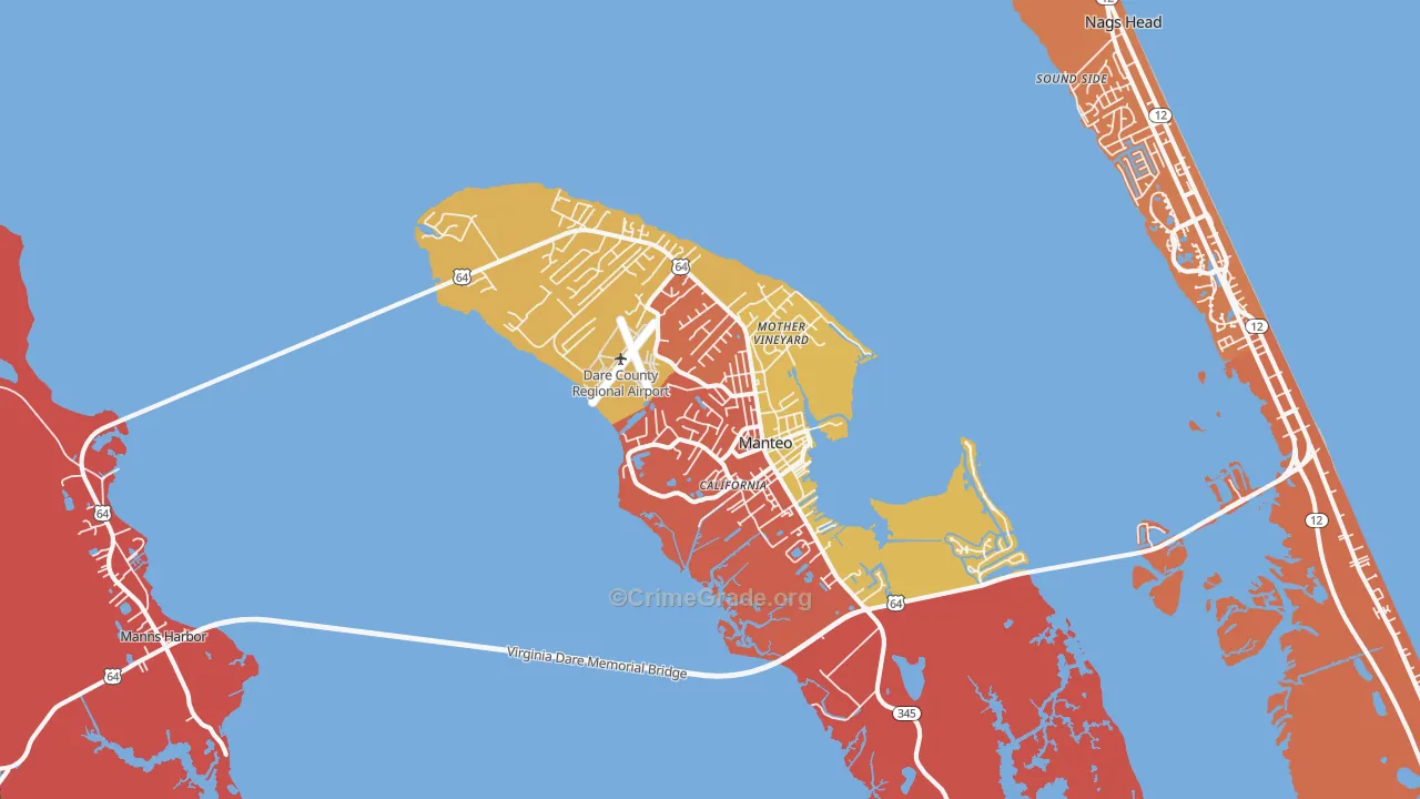 27954, NC Map of Drug-Related Crime Rates