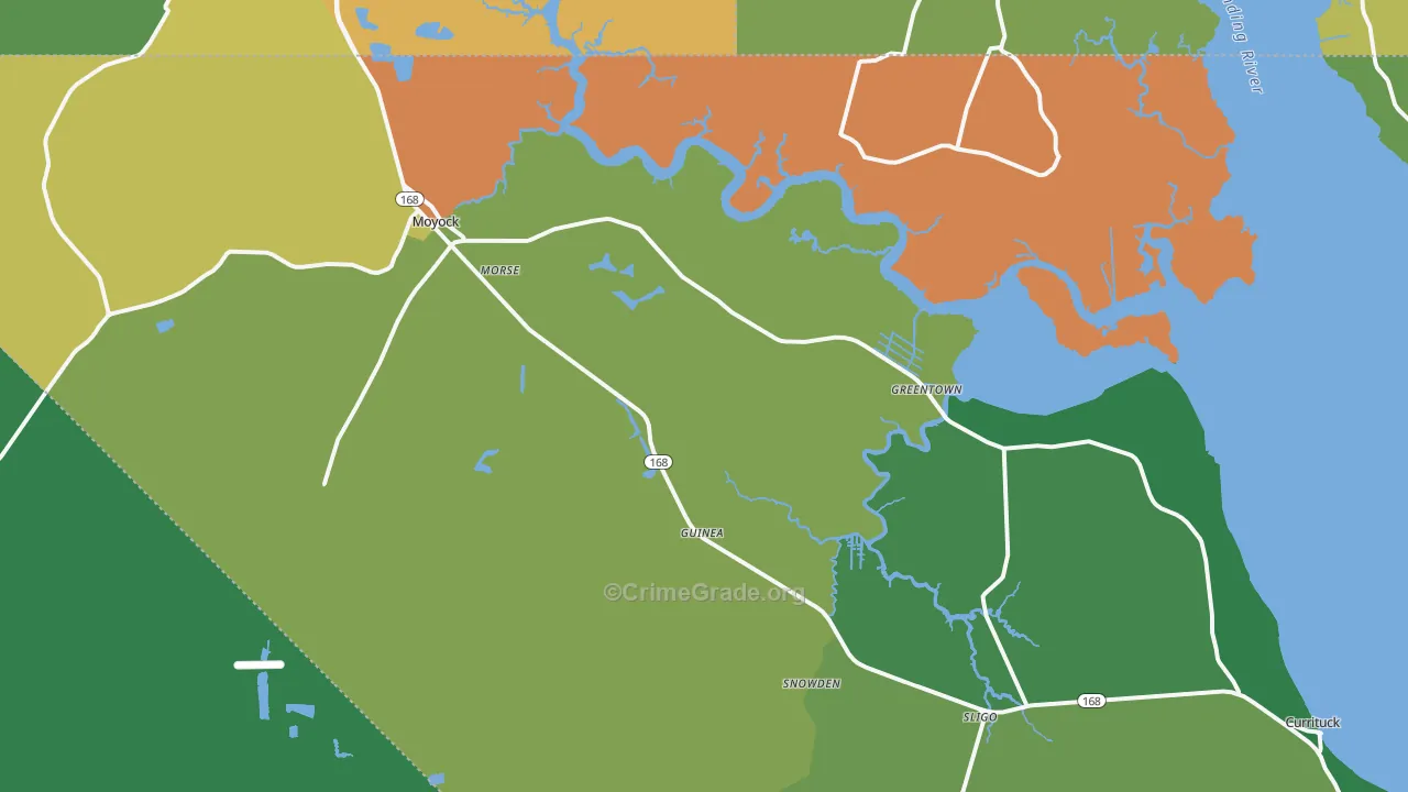 27958, NC Map of Drug-Related Crime Rates