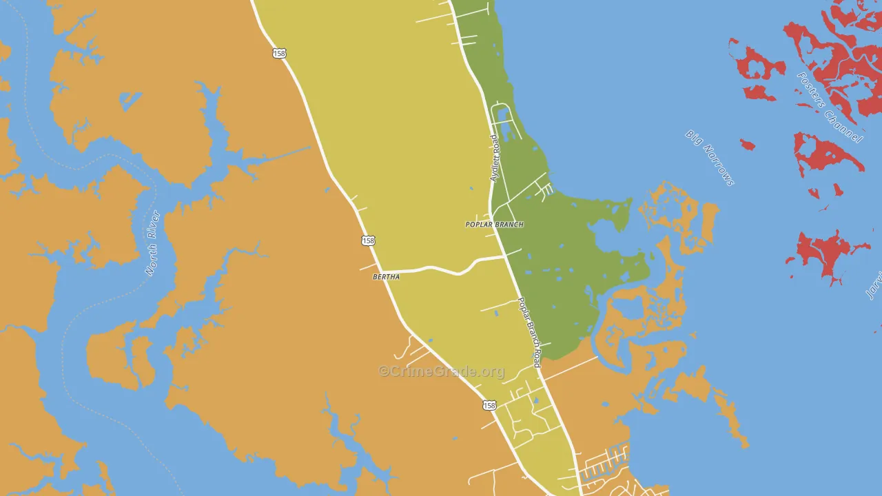 27965, NC Map of Drug-Related Crime Rates