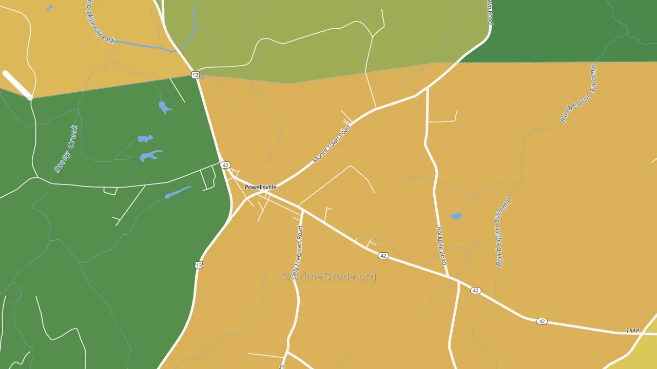 27967, NC Map of Drug-Related Crime Rates