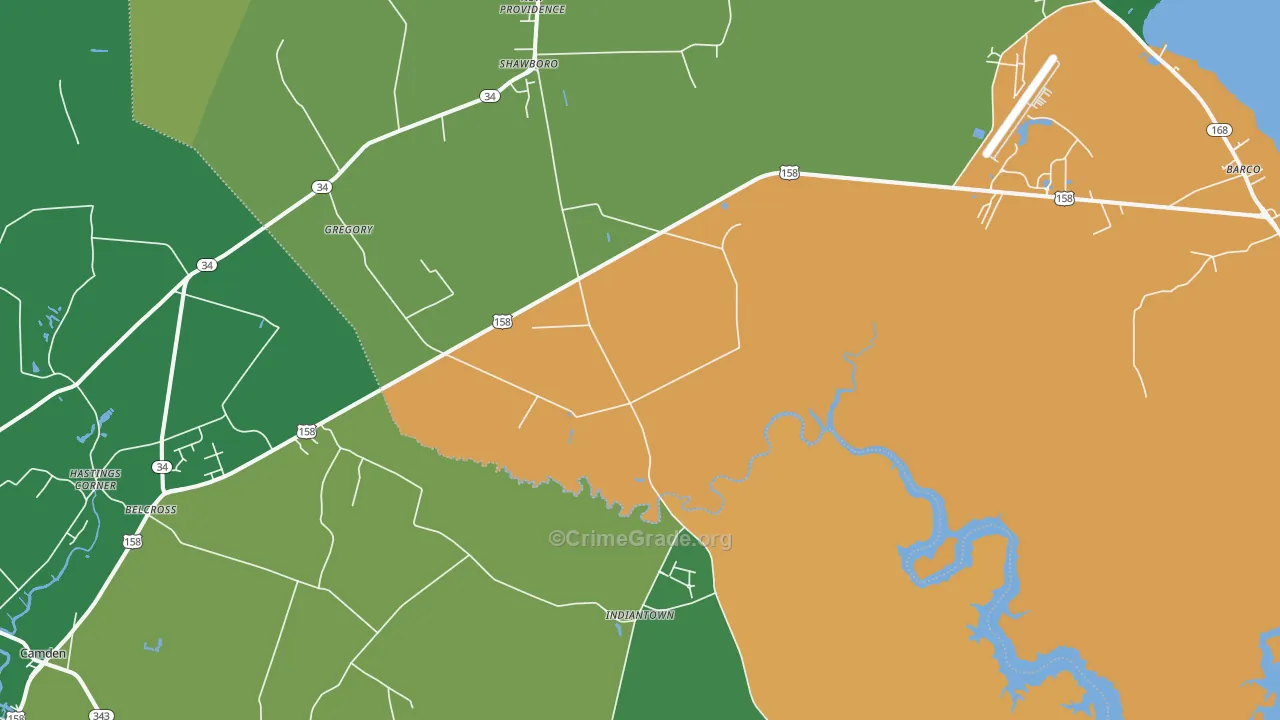 27973, NC Map of Drug-Related Crime Rates