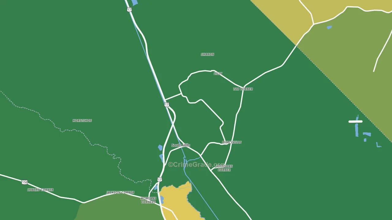 27976, NC Map of Drug-Related Crime Rates