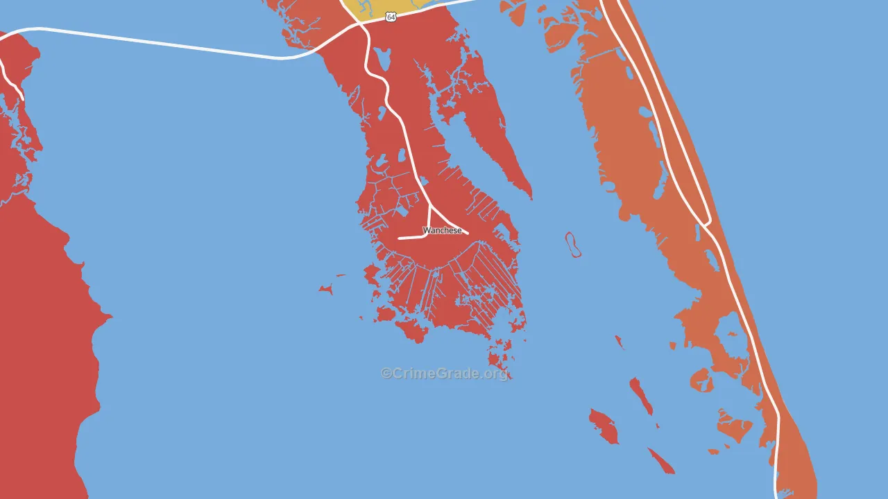27981, NC Map of Drug-Related Crime Rates