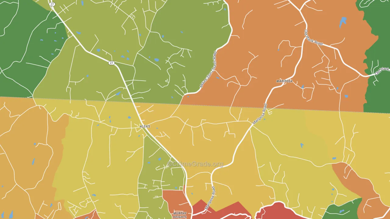 28006, NC Map of Drug-Related Crime Rates