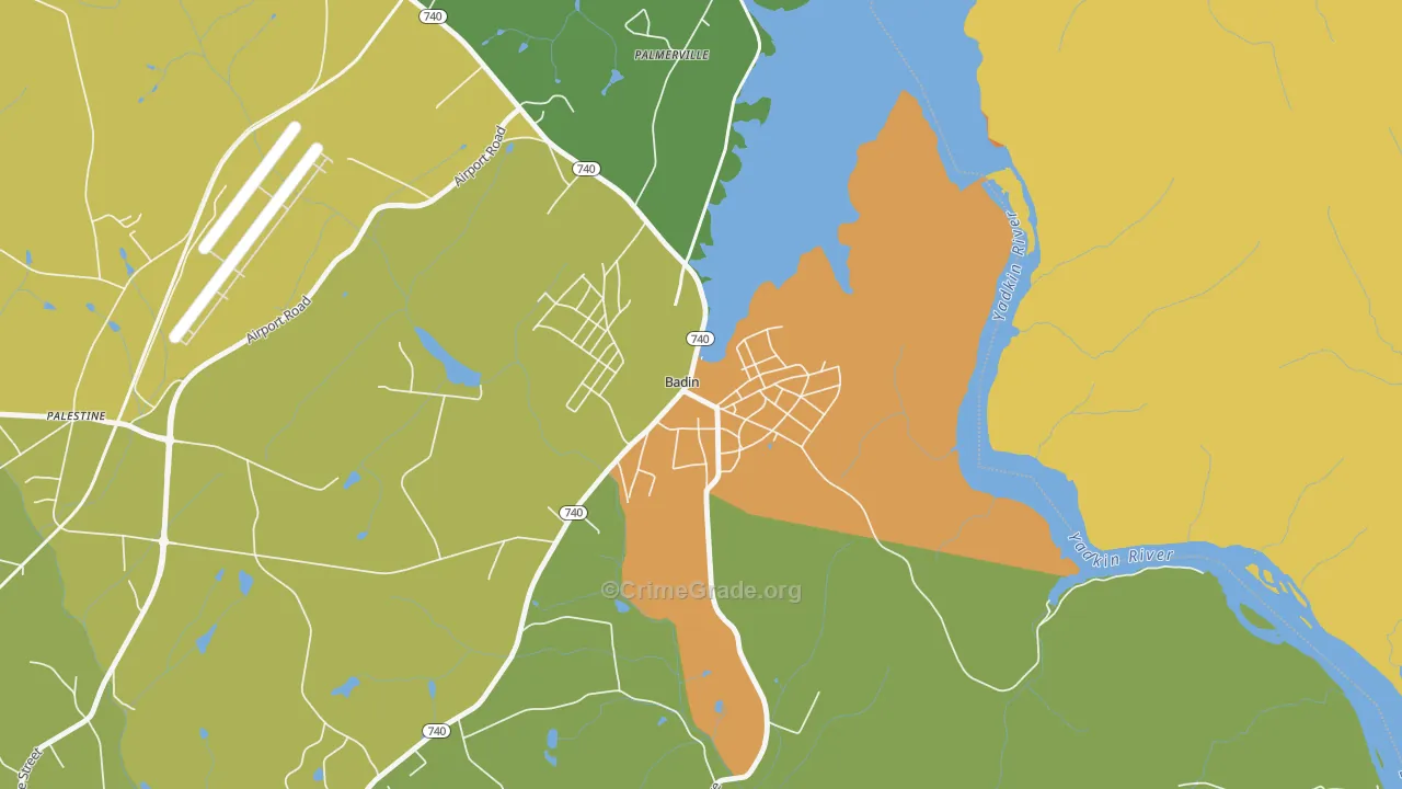 28009, NC Map of Drug-Related Crime Rates