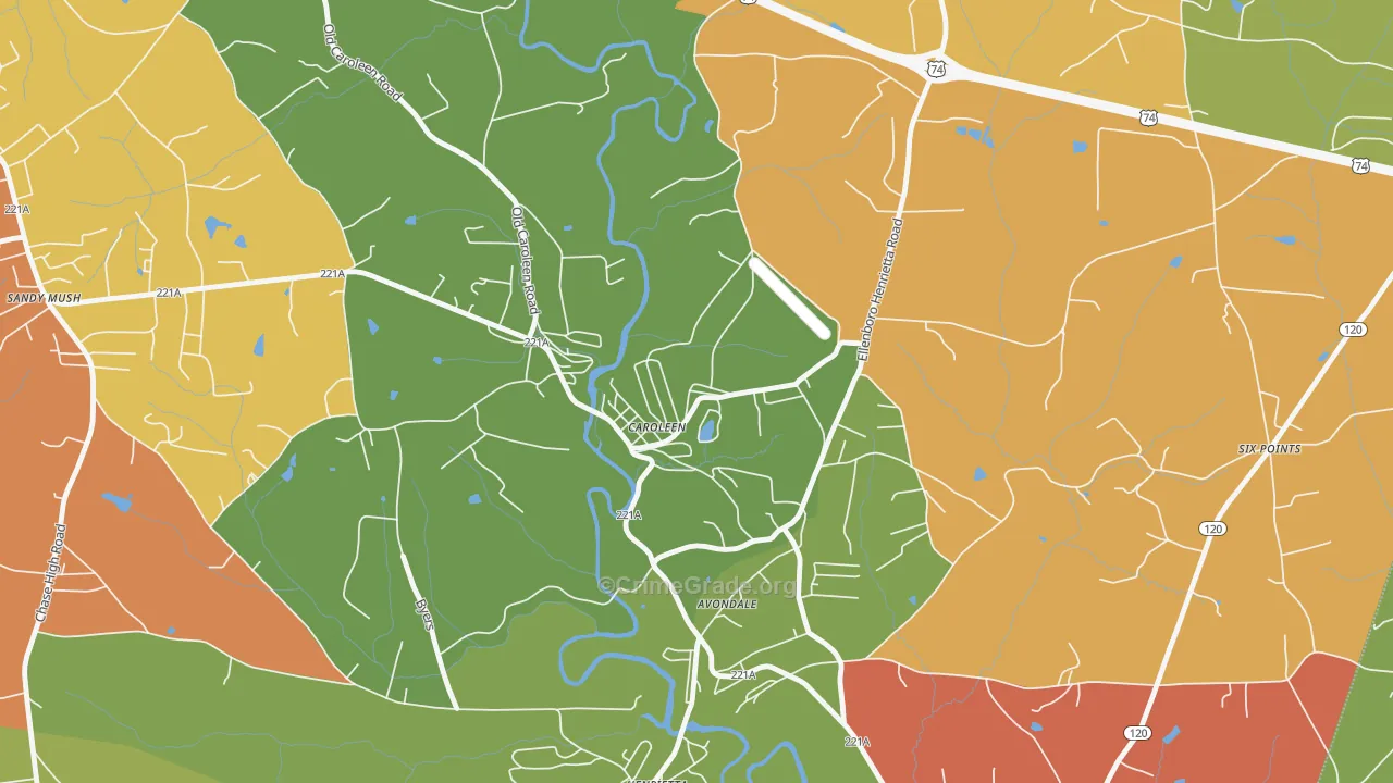 28019, NC Map of Drug-Related Crime Rates