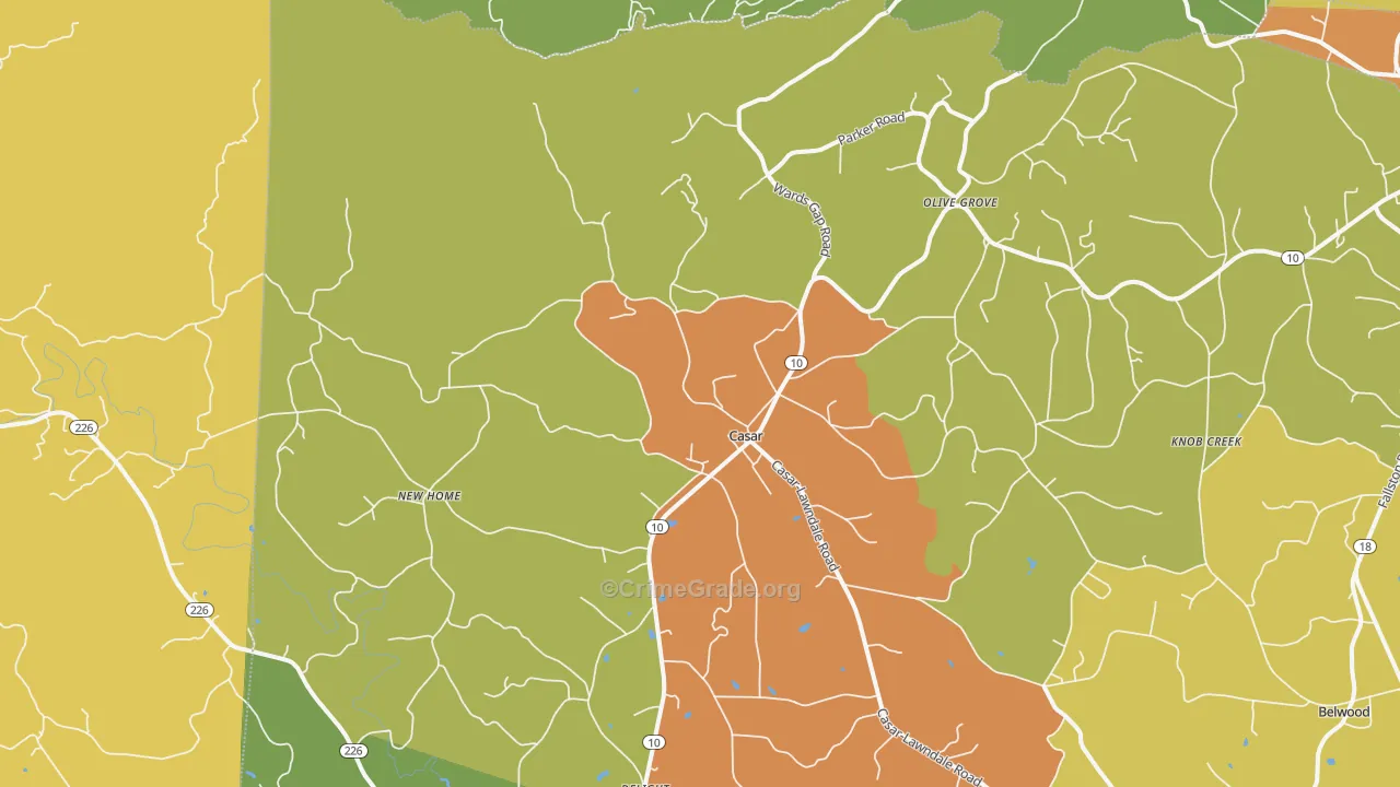 28020, NC Map of Drug-Related Crime Rates