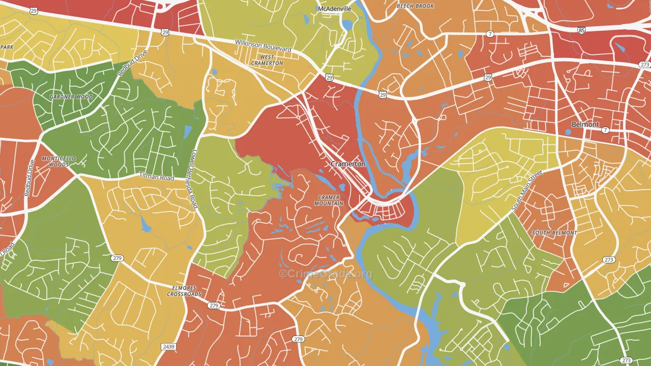 28032, NC Map of Drug-Related Crime Rates