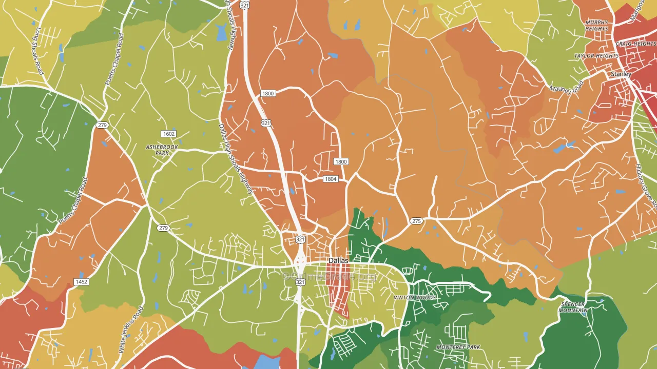 28034, NC Map of Drug-Related Crime Rates