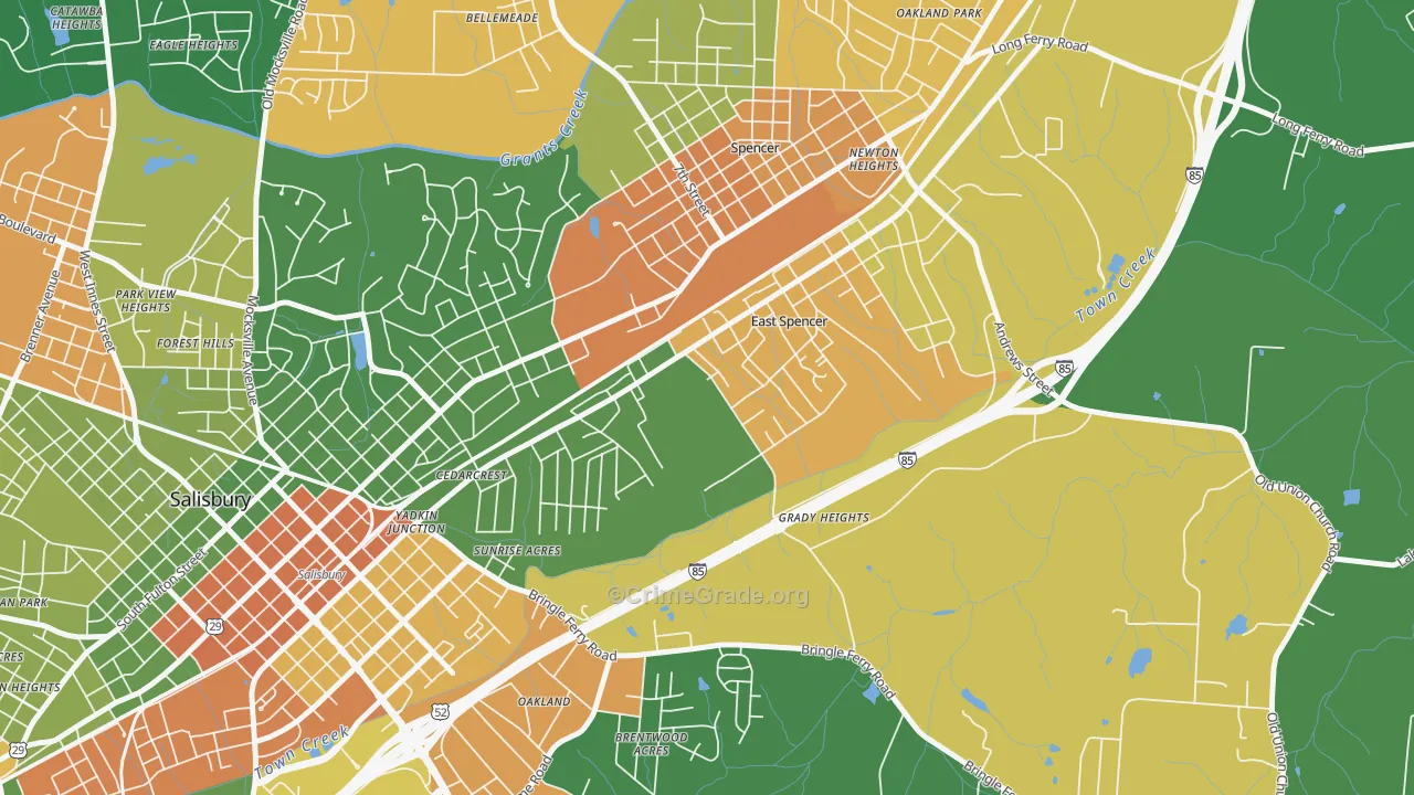 28039, NC Map of Drug-Related Crime Rates
