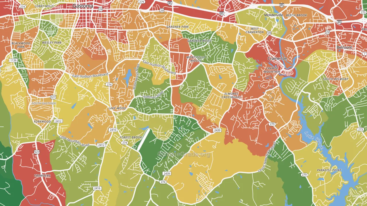 28056, NC Map of Drug-Related Crime Rates