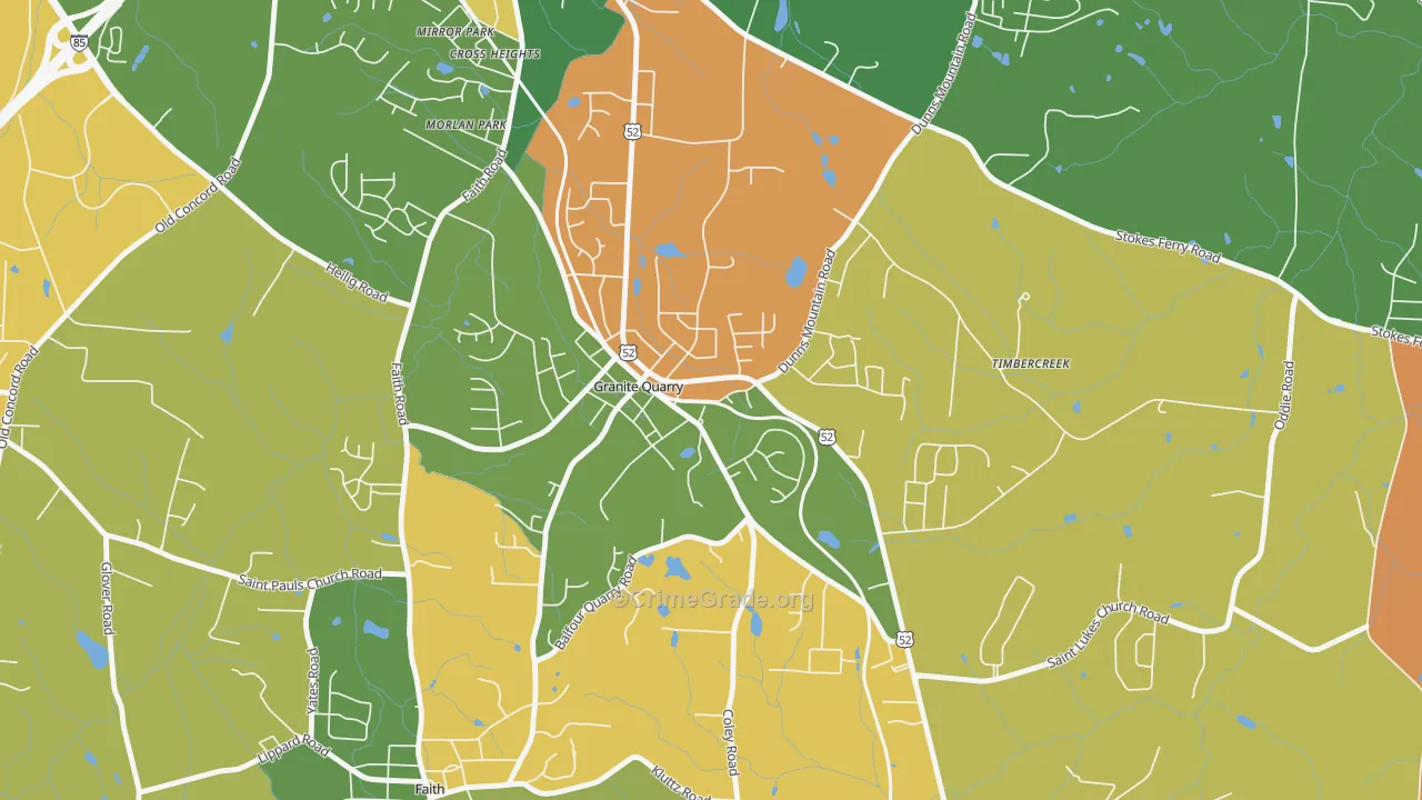 28072, NC Map of Drug-Related Crime Rates