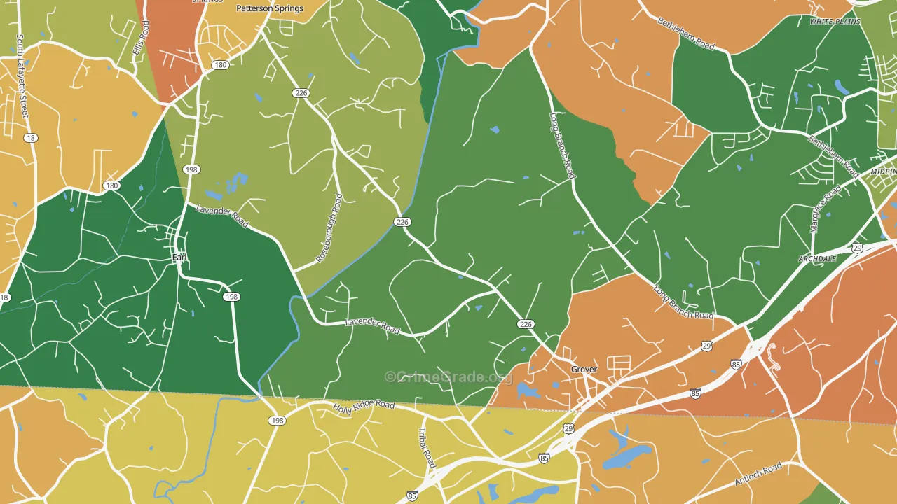 28073, NC Map of Drug-Related Crime Rates