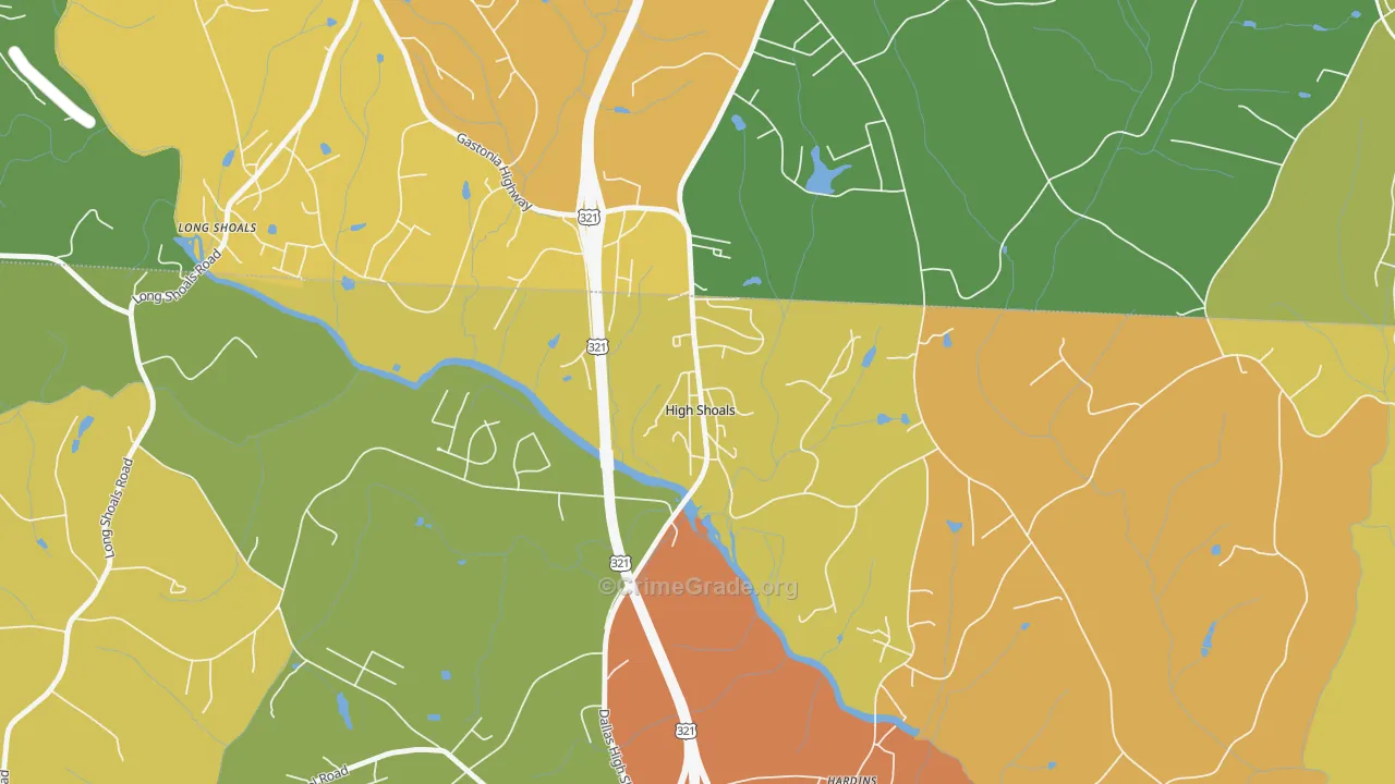 28077, NC Map of Drug-Related Crime Rates