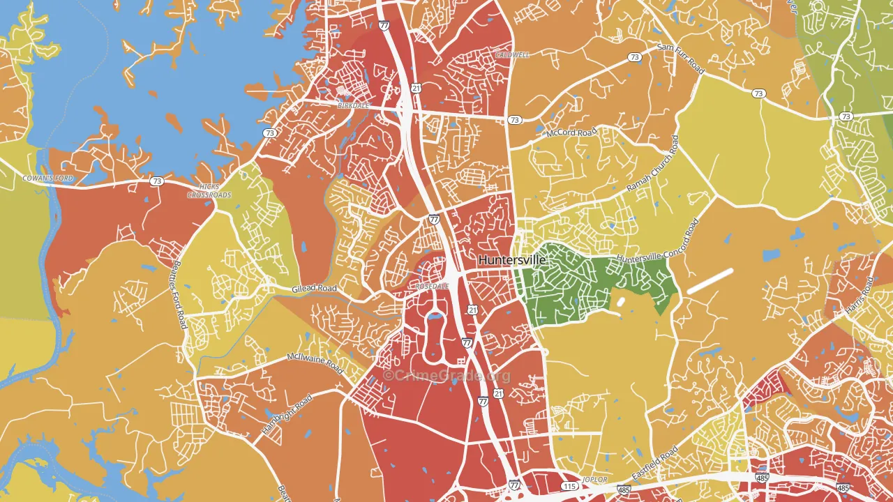 28078, NC Map of Drug-Related Crime Rates