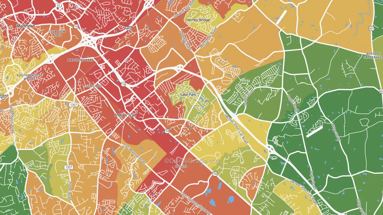 28079, NC Map of Drug-Related Crime Rates