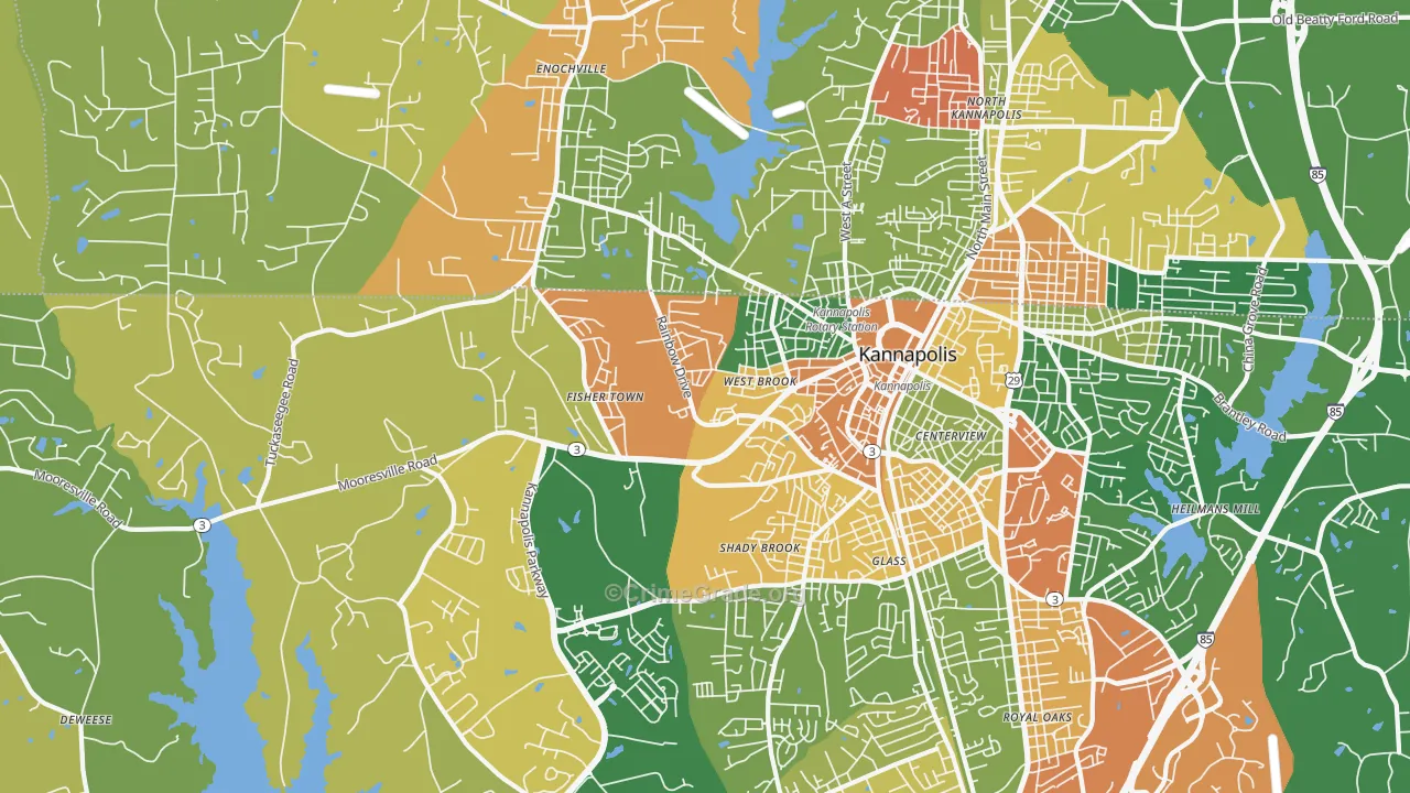 28081, NC Map of Drug-Related Crime Rates